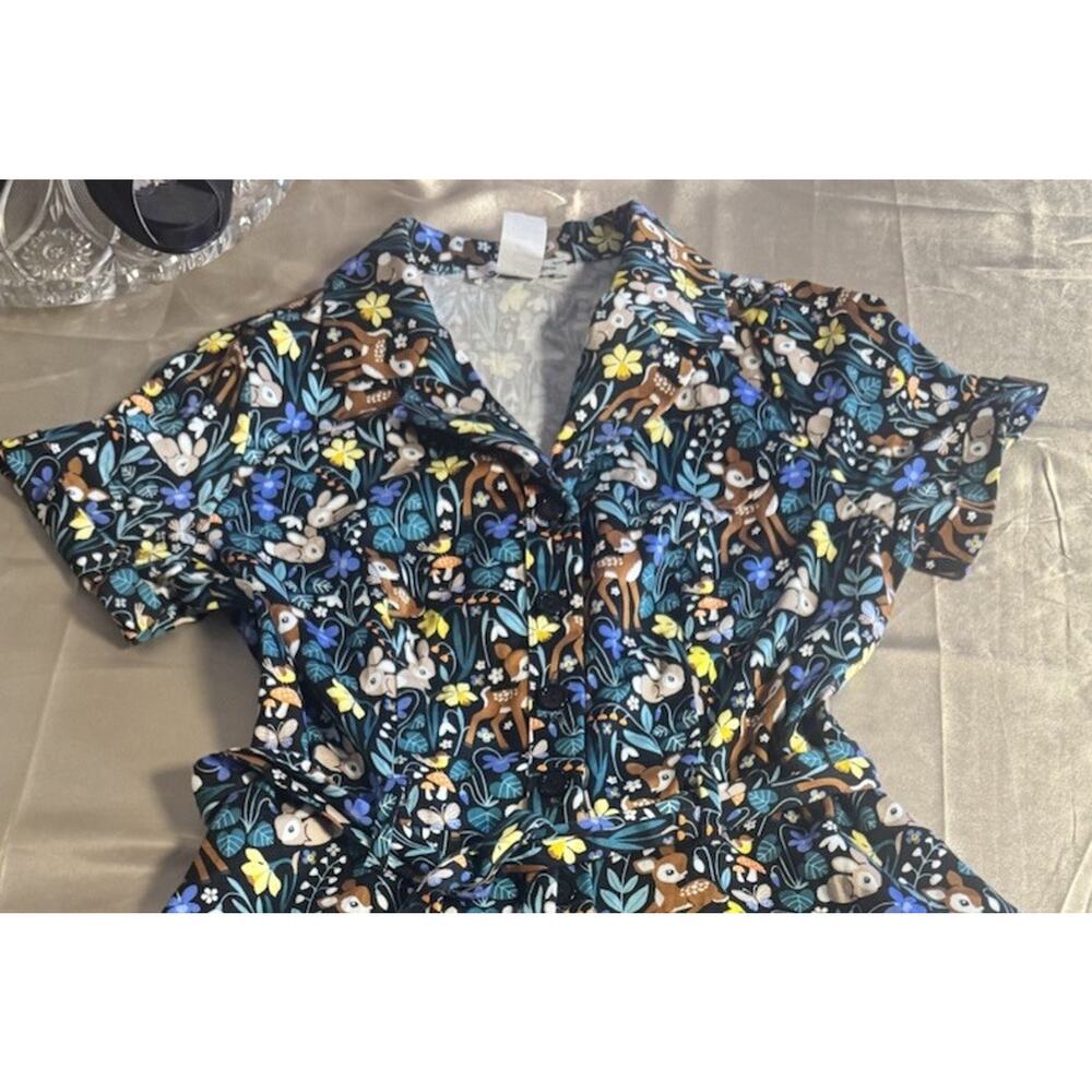 Whimsical Forrest Animal Print Dress Eva Rose Fairy Modcloth Rockabilly Whimsy - Picture 3 of 13